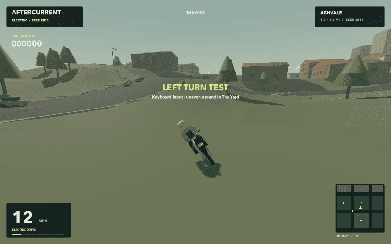 Aftercurrent rider leaning left during the September 5 left-turn test